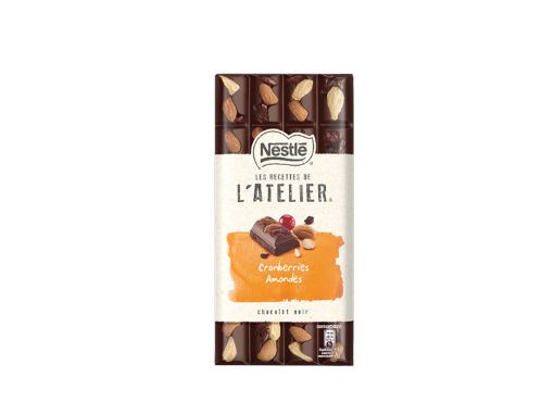 L'Atelier Тъмен Шоколад с Червени Боровинки и Бадеми