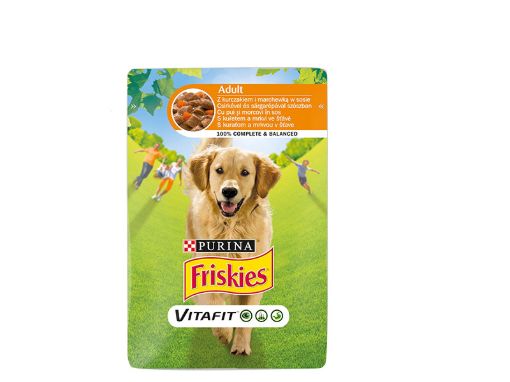 Friskies пауч за кучета хапки в сос пиле и моркови