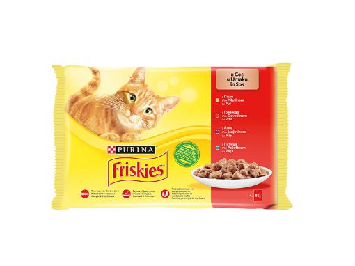 Friskies пауч за котки мултиопаковка месо
