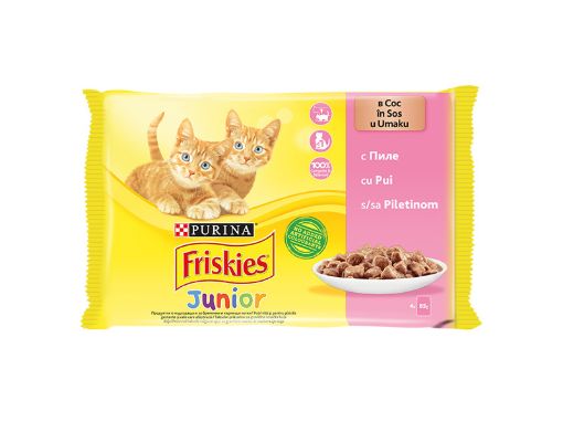Friskies пауч за котенца мултиопаковка хапки в сос