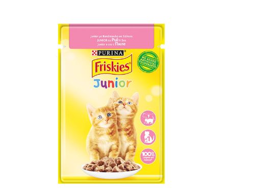 Friskies Junior пауч за малки котенца пиле хапки сусам