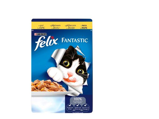 Felix Junior пауч за котенца пиле грил в желе