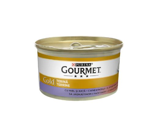 Gourmet Gold консерва за котки хапки в пастет агне и патица
