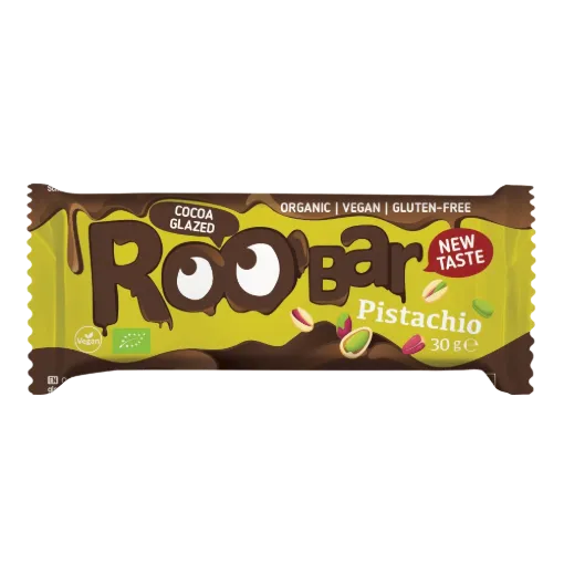 Био Бар Шамфъстък покрит с какаова глазура, 30g, Roobar