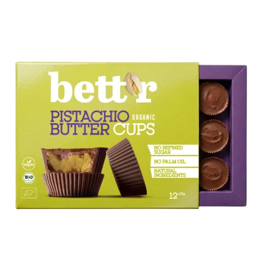 Био Бонбониера Пралини с крем шамфъстък, 156g (12x13g), Bett'r