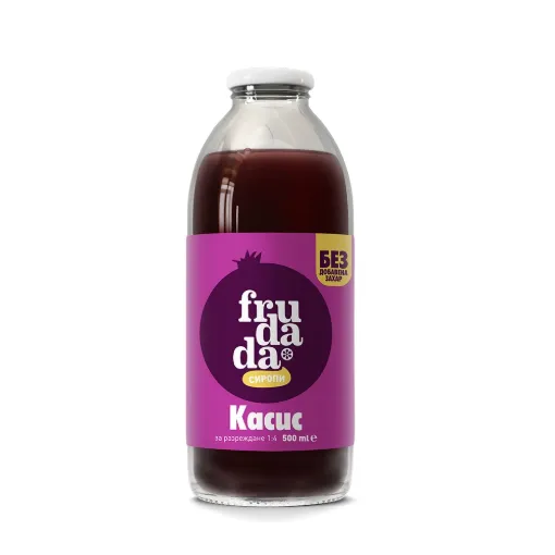 Сироп за разреждане без добавена захар, Касис, 500ml, Frudada