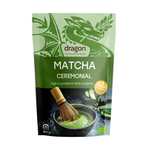 Био Премиум Церемониална Матча на прах, 100g, Dragon Superfoods