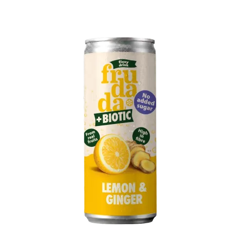 Газирана напитка с пробиотик Лимон и Джинджифил, 330ml, Frudada