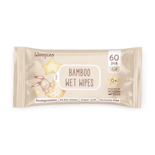 Биораградими Бебешки Мокри Кърпи х 60, Woopies