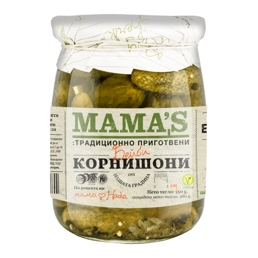 Мамас Бейби корнишони 550 г