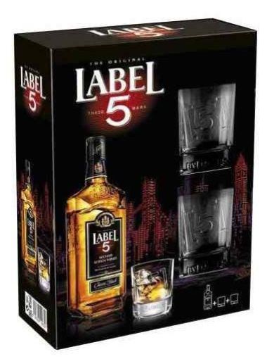 Label 5 + 2бр. чаши уиски